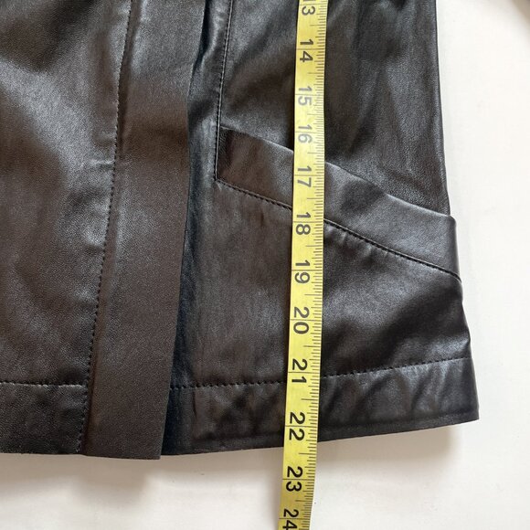 Mission Statement Passion Jacket Leather Hilary Swank Black Size 2 - Picture 15 of 16